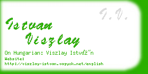 istvan viszlay business card